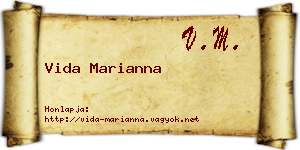 Vida Marianna névjegykártya